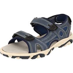 Indigo Kinder Jungen Outdoor Schuhe Sandalen 3-Fach Klettverschluss 481-196 Navy (numeric_33) von Indigo