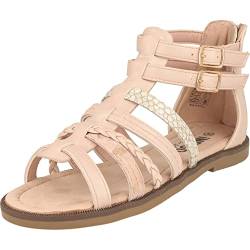 Indigo Kinder Mädchen Sommer Freizeit Sandale mit Reißverschluss 482-386 Rosegold (eu_footwear_size_system, big_kid, women, numeric, medium, numeric_37) von Indigo