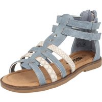 Indigo Kinder Schuhe 482-371 Mädchen Sommer Freizeit Sandale Blau Klett Römersandale von Indigo