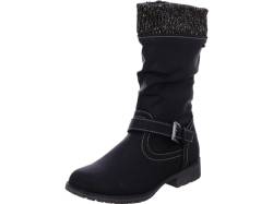 Indigo Mädchen Schuhe 456-014 warme Tex Winter Stiefel gefüttert Schwarz Reißv. (numeric_32) von Indigo