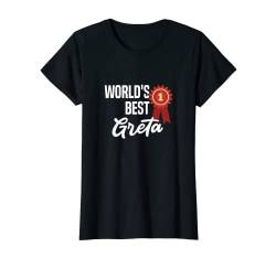 World's Best Greta Name Personalisiertes T-Shirt von Individuelle Kleidung & Geschenke für Damen