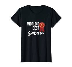 World's Best Sabine Name Personalisiertes T-Shirt von Individuelle Kleidung & Geschenke für Damen