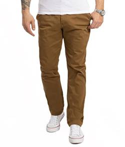 Indumentum Herren Chino Hose Regular Fit Chinohose Herrenhose Baumwolle Designer Hose Chinos Business Hose Stretch Männer Hose IR-506 Braun W30 L32 von Indumentum