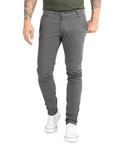 Indumentum Herren Chino Hose Slim Fit Chinohose Herrenhose Baumwolle Designer Hose Chinos Business Hose Stretch Männer Hose IS-305 Dunkelgrau W33 L30 von Indumentum