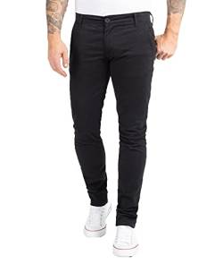 Indumentum Herren Chino Hose Slim Fit Chinohose Herrenhose Baumwolle Designer Hose Chinos Business Hose Stretch Männer Hose IS-305 Schwarz W30 L30 von Indumentum