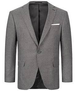 Indumentum Herren Sakko Blazer Sportlich Jacke Jackett Slim Fit Herrensakko Übergangsjacke Herrenblazer Anzugjacke IJS-100 Schwarz S von Indumentum