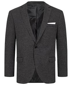 Indumentum Herren Sakko Blazer Sportlich Jacke Jackett Slim Fit Herrensakko Übergangsjacke Herrenblazer Anzugjacke IJS-101 Schwarz M von Indumentum