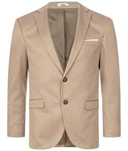 Indumentum Herren Sakko Blazer Sportlich Jacke Jackett Slim Fit Herrensakko Übergangsjacke Herrenblazer Anzugjacke IJS-102 Dunkelbeige L von Indumentum