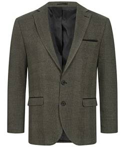 Indumentum Herren Sakko Blazer Sportlich Jacke Jackett Slim Fit Herrensakko Übergangsjacke Herrenblazer Anzugjacke Kariertes Sakko IJS-104 Dunkelgrün 3XL von Indumentum