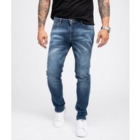 Indumentum Slim-fit-Jeans Herren Jeans Stonewashed Blau IS-300 von Indumentum