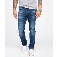 Indumentum Slim-fit-Jeans Herren Jeans Stonewashed Blau IS-301 von Indumentum