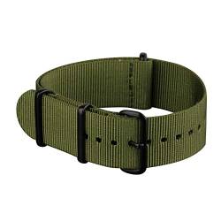 Infantry Uhrenarmband NATO Uhrband Uhrenband Army Grün Nylon Military Armband 20mm von Infantry