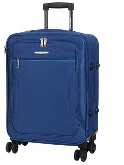 Infinity Leather Blau Leichte weiche Koffer 4-Rad-Gepäck Reisen erweiterbar von Infinity Leather