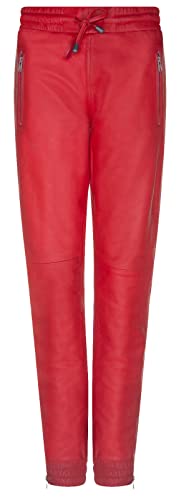 Infinity Leather Damen Echtlederhose Rot Joggerinnen Nappa Fahren Jogginghose 16 von Infinity Leather