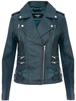 Infinity Leather Damen Retro Grün 100% Nappaleder Bikerjacke 3XL von Infinity Leather