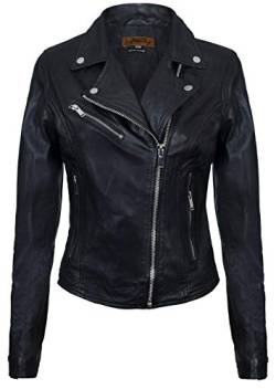 Infinity Leather Damen Schwarz Lederjacke Klassische Bikerjacke Aus Echtem Leder 2XL von Infinity Leather