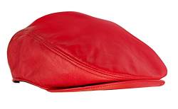 Infinity Leather Echtes Rot Leder Ivy Barett Zeitungsjunge Gatsby Golf Cabbie Schiebermütze L von Infinity Leather