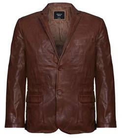 Infinity Leather Herren Braun Echtes Leder Blazer Weiche Echte Italienische Ausgestattet Jacke Mantel 2XL von Infinity Leather