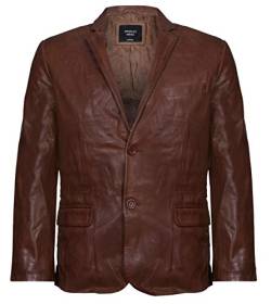 Infinity Leather Herren Braun Echtes Leder Blazer Weiche Echte Italienische Ausgestattet Jacke Mantel L von Infinity Leather