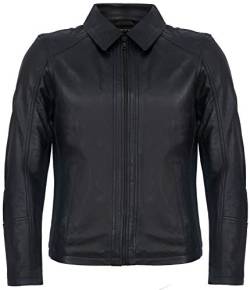 Infinity Leather Herren Smarte Schwarz Klassisch Leder Harrington Bikerjacke 5XL von Infinity Leather