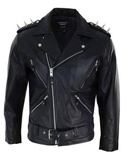 Infinity Leather Herrenjacke 100% Echtleder Brando Biker Design Motorrad Jacke Klassisch - schwarz S von Infinity Leather