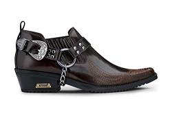 Infinity Leather Herrenschuhe Echtleder Tanzen Cowboy Design Metalkette Adlermuster von Infinity Leather