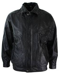 Infinity Herren Lederjacke 100% Echtleder Schwarz Braun Nubuck Bomber Klassisch von Infinity