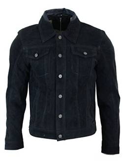 Infinity Herren Lederjacke 100% Echtleder Schwarz Wein Grün Vintage Retro Design Denim Stil von Infinity