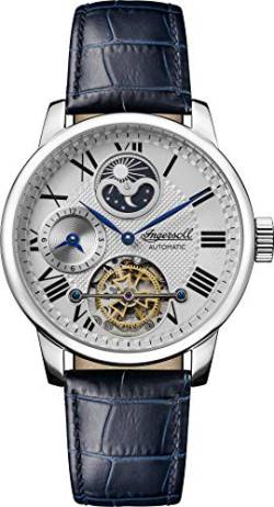 Ingersoll The Riff Mens Automatic Watch I07401 with a Silver Dial and a Blue Genuine Leather Band von Ingersoll