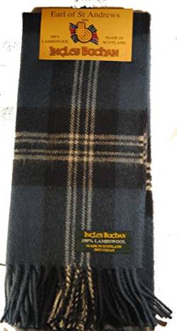 Schal aus 100 % Lammwolle, hergestellt in Schottland, 140 cm lang von Ingles Buchan