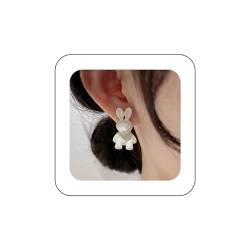Inilbran Boho Kaninchen Ohrstecker Vintage 3d Kaninchen Ohrringe Weißes Tier Kaninchen Ohrringe Süßes Kaninchen Hasen Ohrringe Schmuck Für Frauen Und Mädchen von Inilbran
