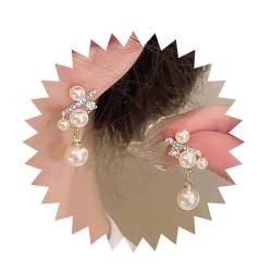 Inilbran Boho Perlen Ohrringe Vintage Kristall Perlen Ohrringe Goldstickerei Perle Ohrringe Cz Perle Ohrstecker Schmuck Für Frauen Und Mädchen von Inilbran