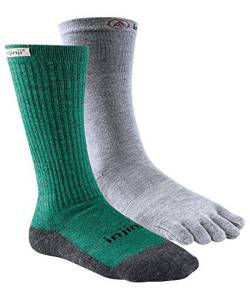 Injinji Mens Liner+Hiker Socks Forest Grey 37-44 von Injinji