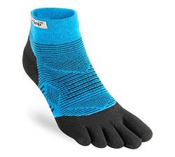 Injinji Run Lightweight Mini Crew Socken Herren blau/grau Schuhgröße M | EU 40,5-44 2021 Laufsocken von Injinji