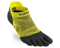 Injinji Run Lightweight No Show Toe Socks Limeade Size : 37-40 von Injinji