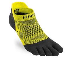 Injinji Run Lightweight No Show Toe Socks Limeade Size : 44-47 von Injinji