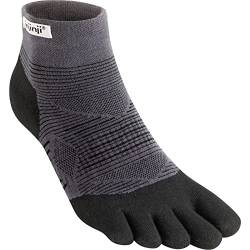 Injinji Run Original Weight Mini-Crew Socken, Black von Injinji