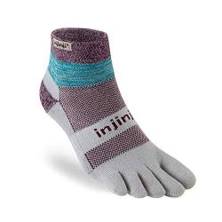 Injinji Trail Mini-Crew Xtralife Midweight Socken lila/grau Schuhgröße M | EU 40,5-44 2021 Laufsocken von Injinji
