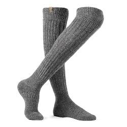 Inkari Warme Alpaka Socken I Handgestrickte Wollsocken Damen I Kuschelsocken aus Alpaka Wolle I Wintersocken Damen, dicke Socken Damen, Stricksocken Damen, Schlafsocken Damen (NIGHTSKY-L) von Inkari