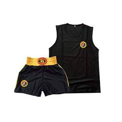 Inlefen Kinder Sanda Kleidung Jungen & Mädchen Erwachsene Boxen Set Boxing Shorts Muay Thai Kleidung Kampfsporttraining tragen Sportbekleidung von Inlefen