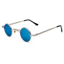 Inlefen Kleine Runde Sonnenbrille Herren Sonnenbrille Retro Vintage Hippie Sonnenbrille Damen mit Metallrahmen von Inlefen