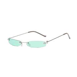 Inlefen Randlose rechteckige Sonnenbrille Vintage Kleine Sonnenbrille Randlose Metallbrillen von Inlefen