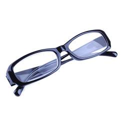 Inlefen Schlanke rechteckige Lesebrille Retro Vintage Brillen Herren Damen (black +5.50) von Inlefen