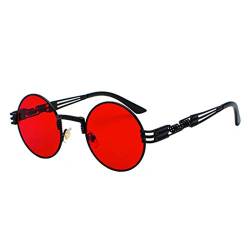 Inlefen Sonnenbrille Männer Frauen Runde Retro Vintage Kreis Stil Sonnenbrille Farbige Metallrahmen Brillen von Inlefen