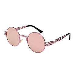 Inlefen Sonnenbrille Männer Frauen Runde Retro Vintage Kreis Stil Sonnenbrille Farbige Metallrahmen Brillen von Inlefen