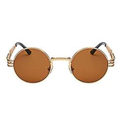 Inlefen Sonnenbrille Männer Frauen Runde Retro Vintage Kreis Stil Sonnenbrille Farbige Metallrahmen Brillen von Inlefen