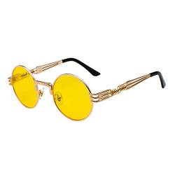 Inlefen Sonnenbrille Männer Frauen Runde Retro Vintage Kreis Stil Sonnenbrille Farbige Metallrahmen Brillen von Inlefen