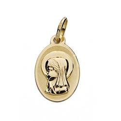 Inmaculada Romero IR 18-Karat-Goldmedaille „Virgin Girl“, oval, 17 mm. Babybreite 10mm. von Inmaculada Romero IR