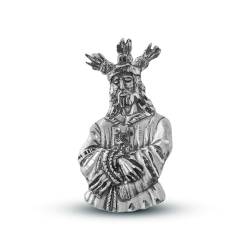 Inmaculada Romero IR Anhänger „Unser Vater Jesus, Gefangener von Malaga“ aus massivem 925-m-Sterlingsilber, 39 mm. Ostern geschnitzte Details von Inmaculada Romero IR