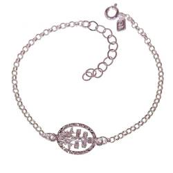 Inmaculada Romero IR Caz de Caravaca Silberarmbandgesetz 925 m Unisex 17cm. ROLO -Kette geschnitzte Details Rand 15mm. von Inmaculada Romero IR